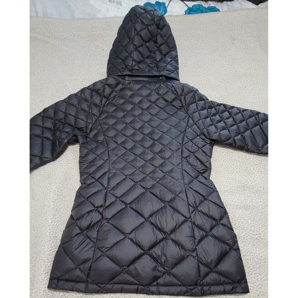 The North Face Women Black Quilted Hooded Jacket Full Zip Down Filled Size Small - Picture 6 of 16